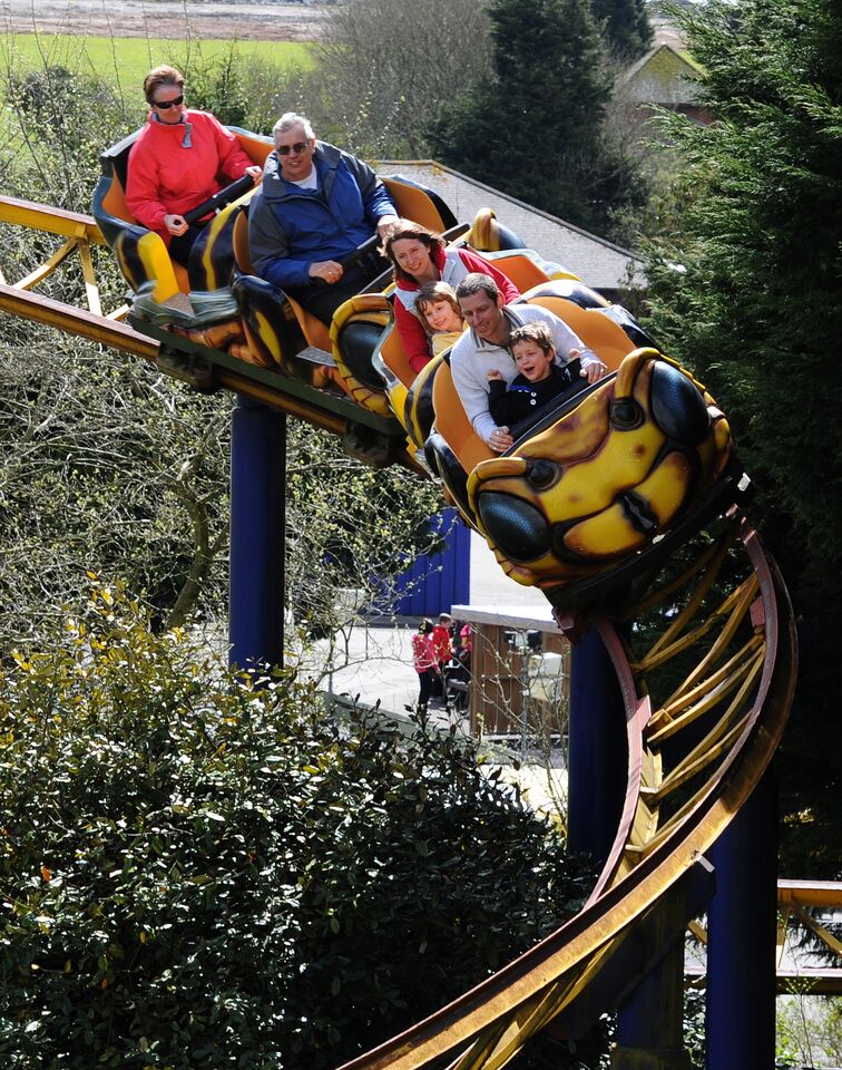 The Hornet Rollercoaster at Flambards Theme Park in Cornwall